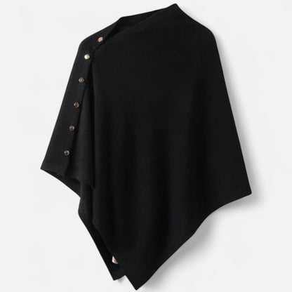 Poncho-foulard en tricot doux