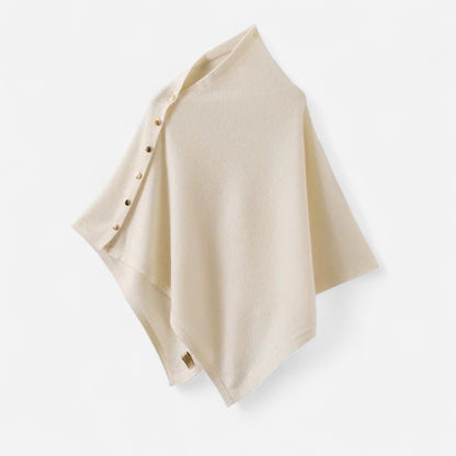 Poncho-foulard en tricot doux