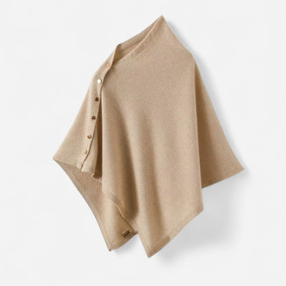 Poncho-foulard en tricot doux
