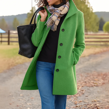 Manteau droit classique à boutons
