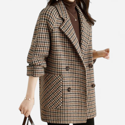 Blazer oversize à carreaux