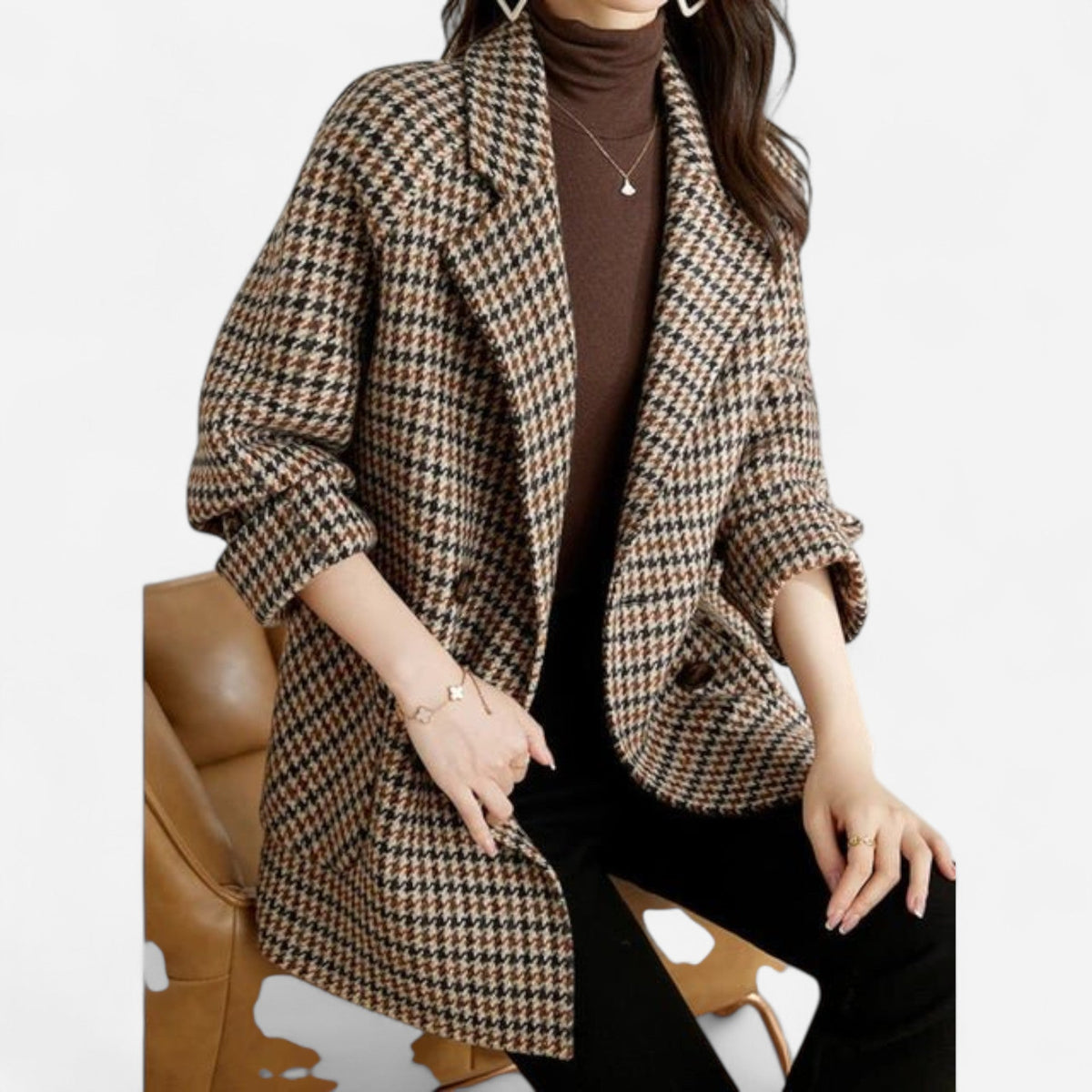 Blazer oversize à carreaux