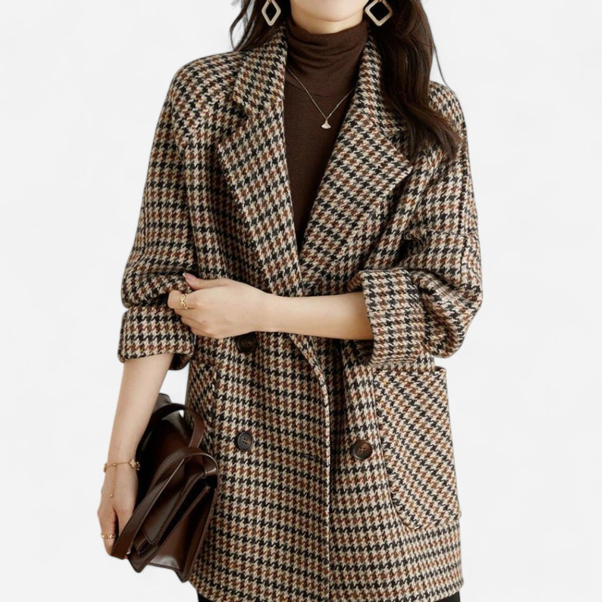 Blazer oversize à carreaux