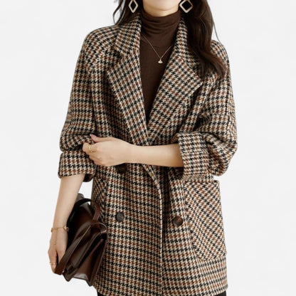 Blazer oversize à carreaux
