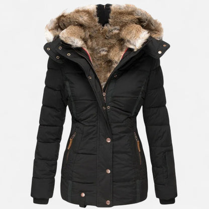 Parka d'hiver doublée en fausse fourrure