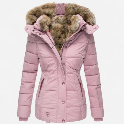 Parka d'hiver doublée en fausse fourrure