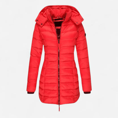 Manteau d'hiver long matelassé à capuchon