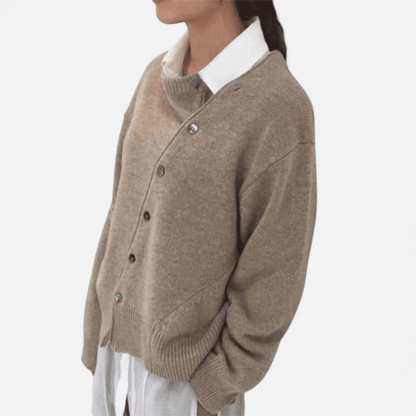 Cardigan en cachemire à boutons fantaisie