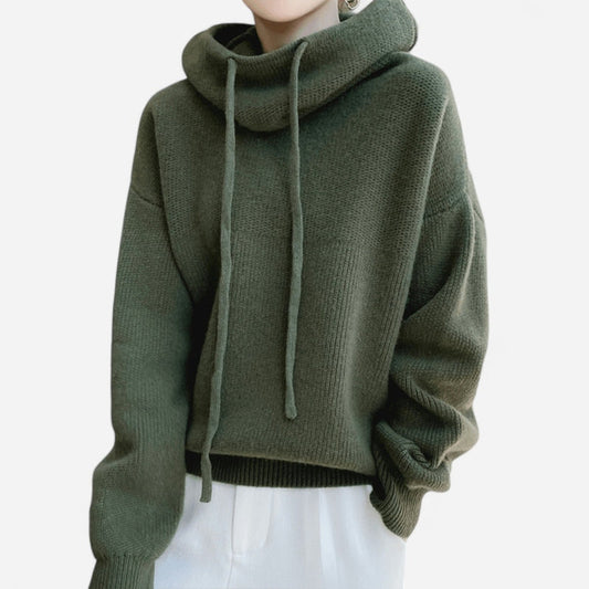 Kangourou en tricot vert sauge
