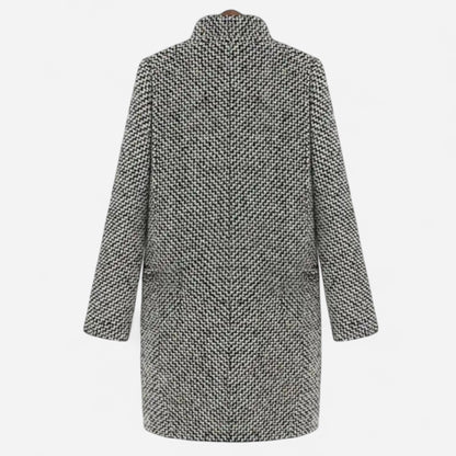 Manteau en laine chiné ajusté