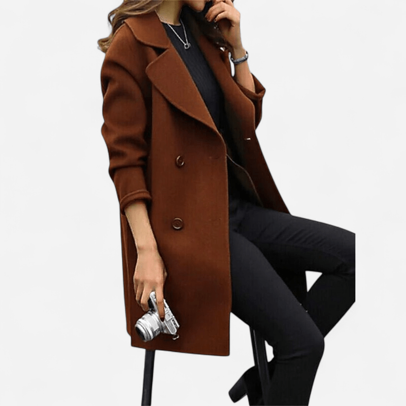 Manteau croisé à double boutonnage