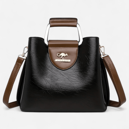 Sac à main rigide en cuir