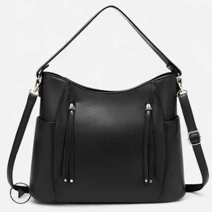 Sac hobo en cuir à zips