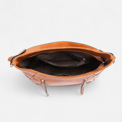 Sac hobo en cuir à zips