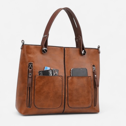 Sac fourre-tout en cuir à bandoulière