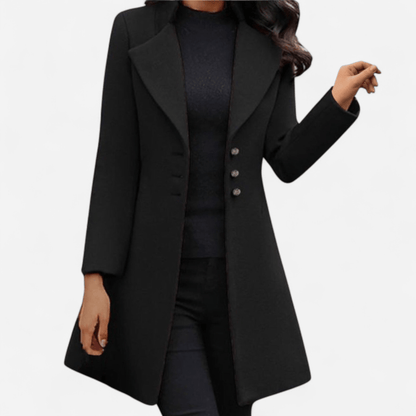 Manteau cintré à boutons