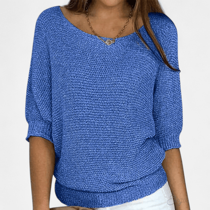 Chandail en tricot fin manches 3/4