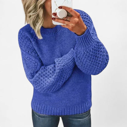Chandail en tricot ajouré crème