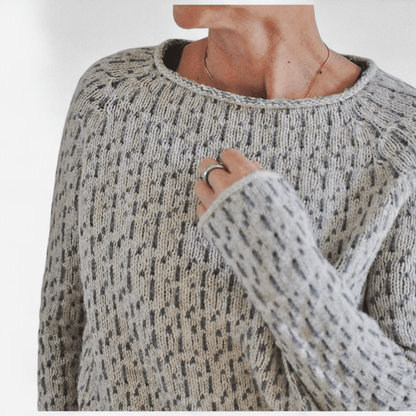 Chandail en gros tricot col bateau