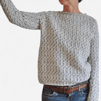 Chandail en gros tricot col bateau