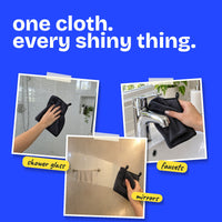 Works on shower glass, faucets and mirrors