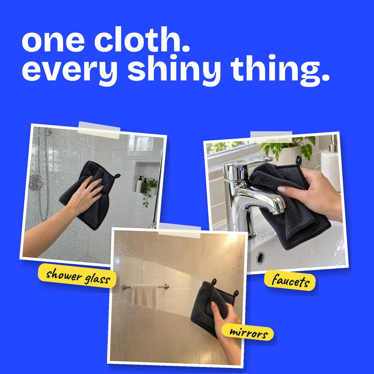 Works on shower glass, faucets and mirrors