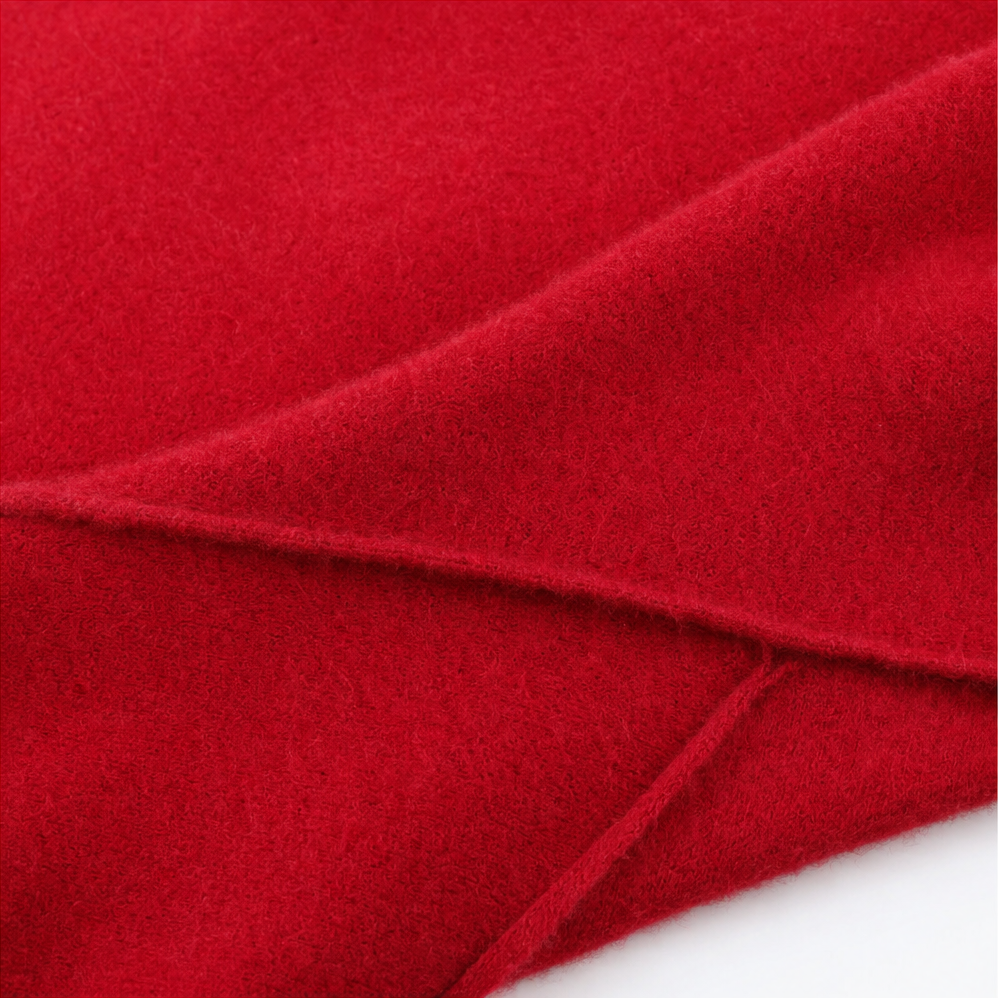 Manteau cache-cœur à col châle et franges