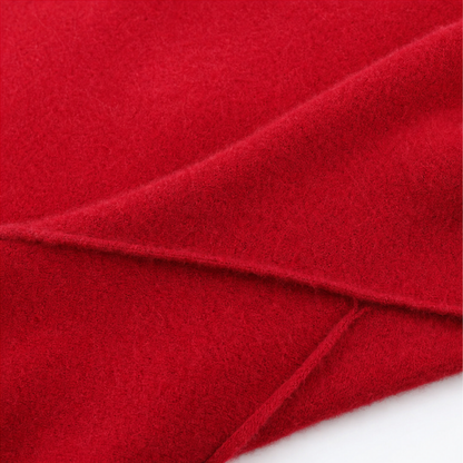 Manteau cache-cœur à col châle et franges