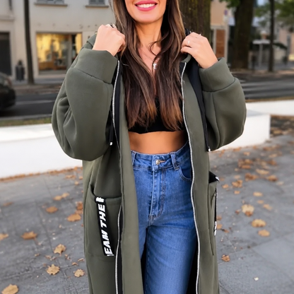 Manteau kangourou matelassé à capuchon